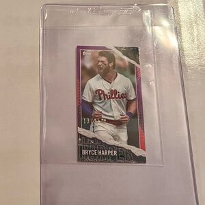 Topps Exclusive Bryce Harper Purple MINI RIP Card #/25 SSP
